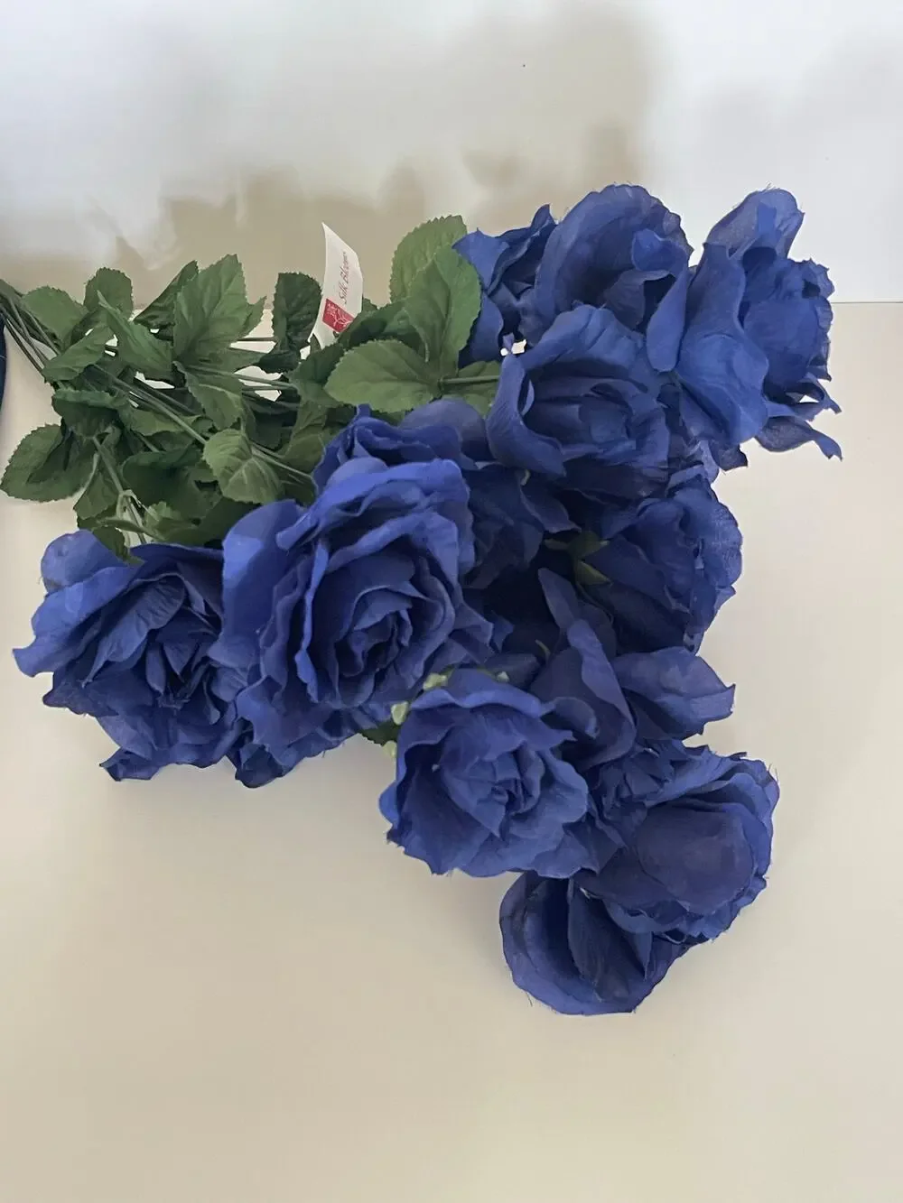 One Bush Of 24 Head Royal Blue Silk Roses